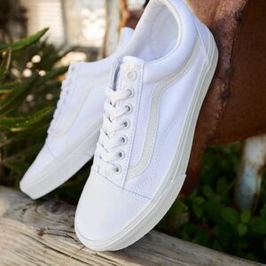 White Old Skool Vans